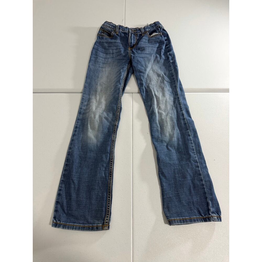 Girls Bootcut Jeans Size 13 Regular Medium Wash Stretch Denim Blue Casual